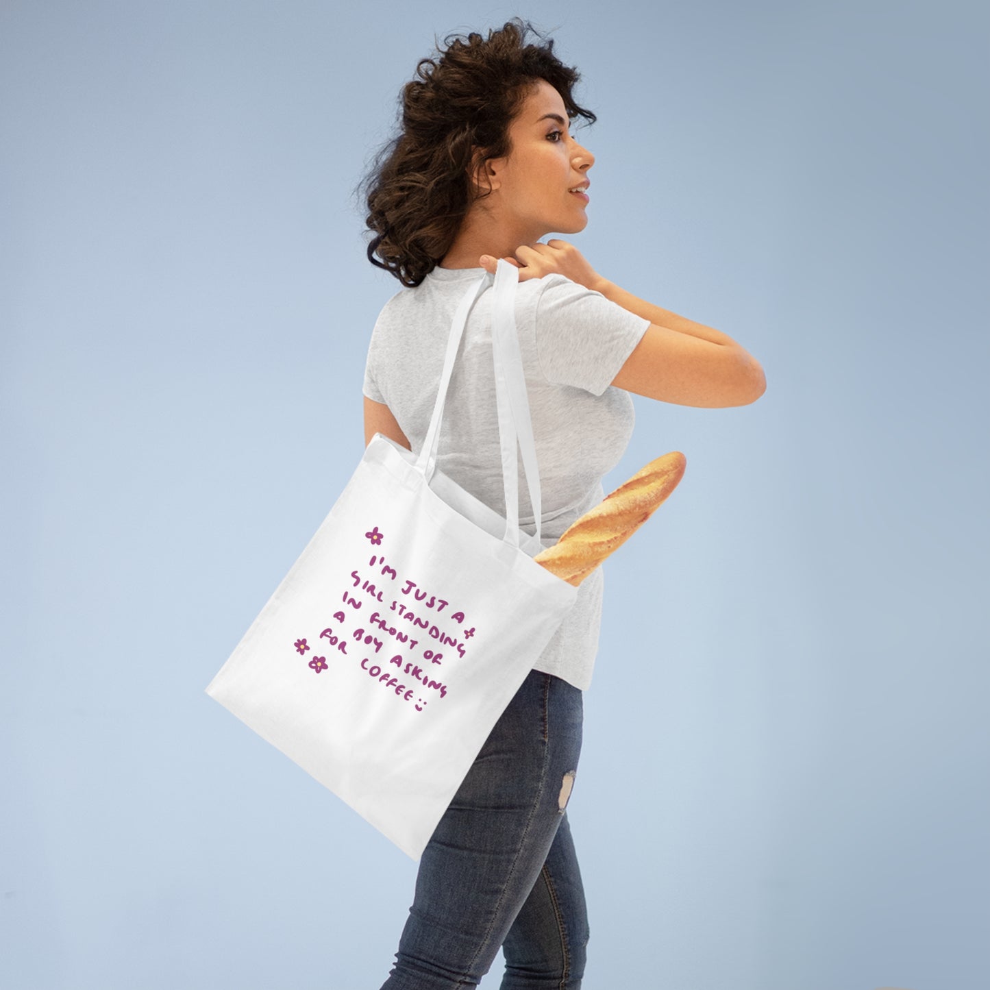 JUST A GIRL tote bag