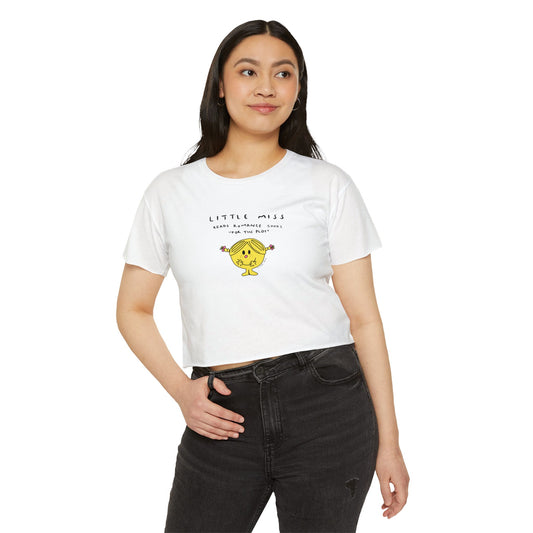 LITTLE MISS ROMANCE READER crop tee