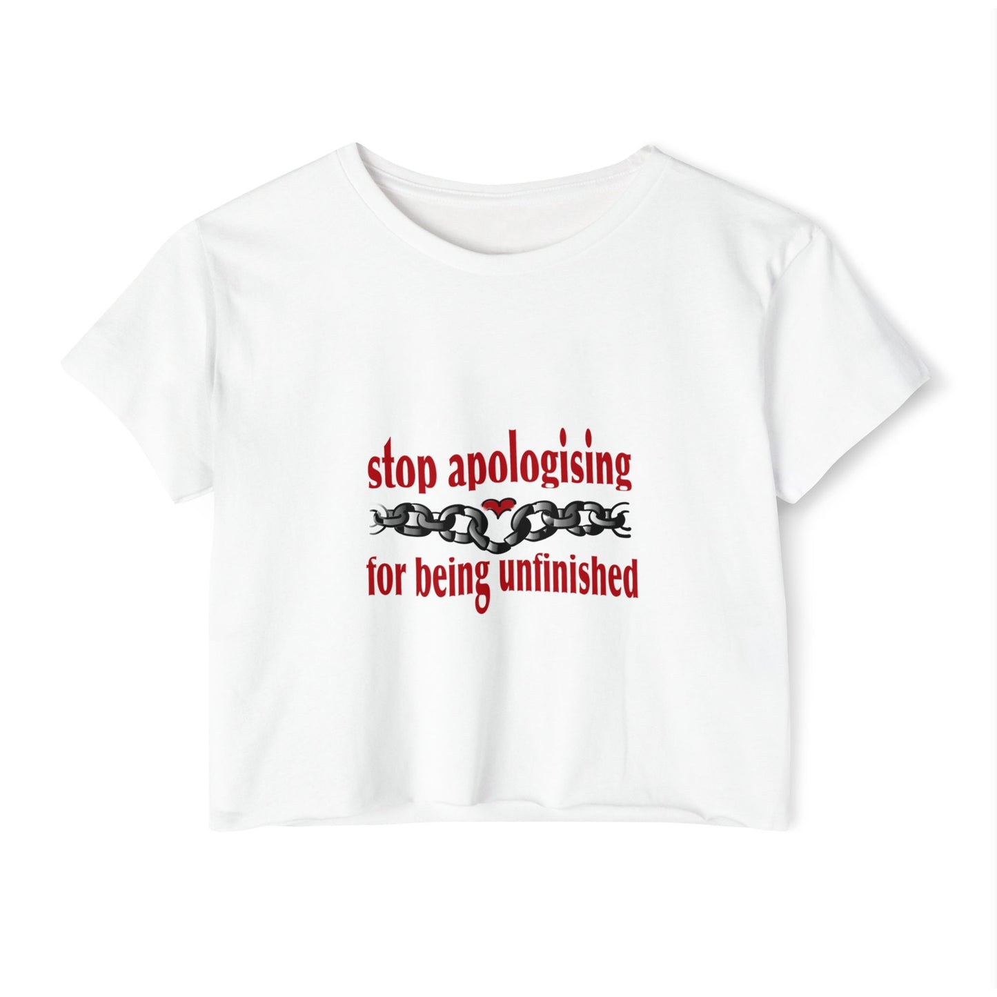 UNFINISHED crop tee