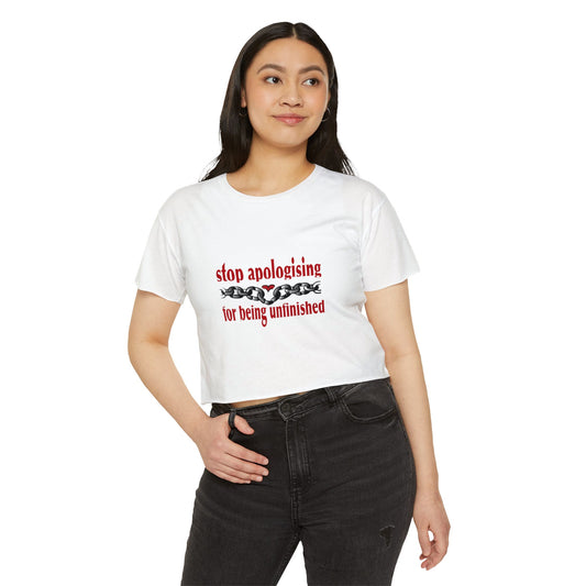 UNFINISHED crop tee